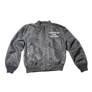 ALF Reversible Varsity Bomber Jacket Black Multicolor Medium